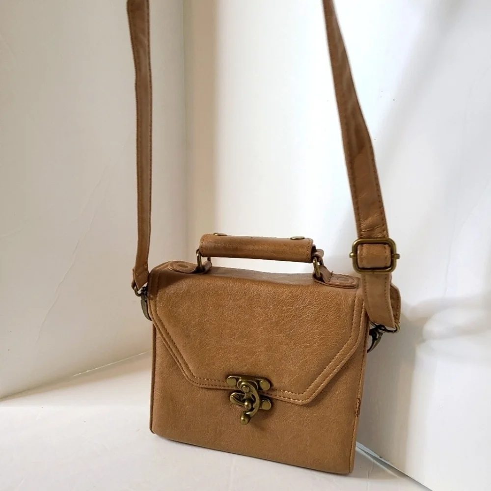 Tan Square Crossbody Bag - Picture 2 of 8